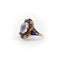 Bague 49 Bague victorienne en or 14K, pierre de lune, rubis, diamants et émail 58 Facettes A20041