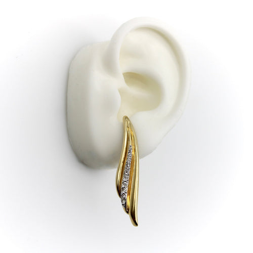 Boucles d'oreilles Boucles d’oreilles ailes en or 14k et diamants 58 Facettes