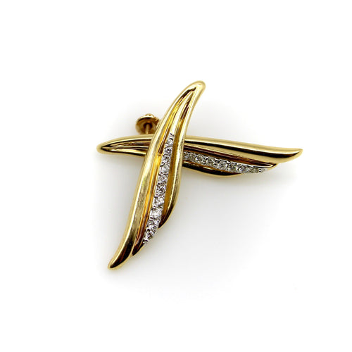 Boucles d'oreilles Boucles d’oreilles ailes en or 14k et diamants 58 Facettes