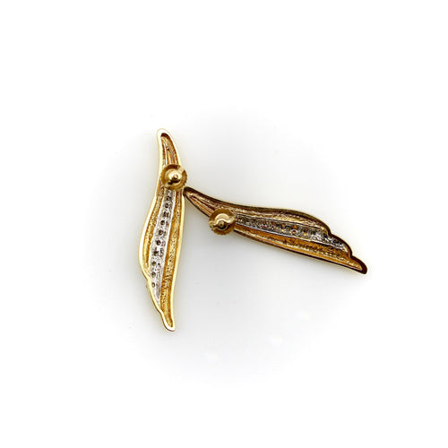 Boucles d'oreilles Boucles d’oreilles ailes en or 14k et diamants 58 Facettes