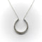 Collier Édouardien - Collier pendentif fer à cheval en platine et diamants 58 Facettes