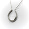Collier Édouardien - Collier pendentif fer à cheval en platine et diamants 58 Facettes