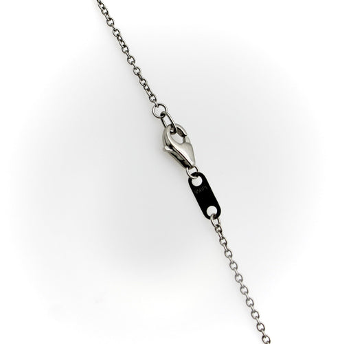 Collier Édouardien - Collier pendentif fer à cheval en platine et diamants 58 Facettes