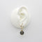 Boucles d'oreilles Vintage - Breloques ou rehausseurs de boucles d’oreilles en or jaune 14K, émail noir et verre 58 Facettes A1000Y
