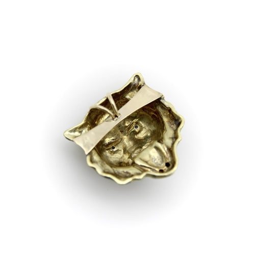 Pendentif Pendentif victorien tigre émaillé en or 14K et diamants 58 Facettes A1000A