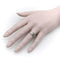 Bague 54 Bague confettis en or blanc 14K et diamants de couleurs 58 Facettes A10013