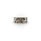 Bague 54 Bague confettis en or blanc 14K et diamants de couleurs 58 Facettes A10013