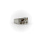 Bague 54 Bague confettis en or blanc 14K et diamants de couleurs 58 Facettes A10013