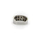 Bague 54 Bague confettis en or blanc 14K et diamants de couleurs 58 Facettes A10013