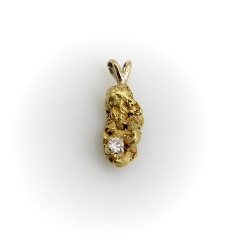 Pendentif Pendentif vintage - Charme pépite en or 22K et diamant 58 Facettes A1000K