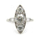 Bague 57 Bague navette édouardienne en platine et diamants taille ancienne 58 Facettes