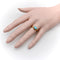 Bague 56 Bague artisanale - Cabochon turquoise persane en or 24K 58 Facettes A20077