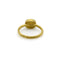 Bague 56 Bague artisanale - Cabochon turquoise persane en or 24K 58 Facettes A20077