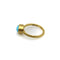 Bague 56 Bague artisanale - Cabochon turquoise persane en or 24K 58 Facettes A20077