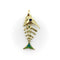 Pendentif UnoAErre - Pendentif poisson articulé en or 18 carats et émail 58 Facettes A20078