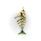 Pendentif UnoAErre - Pendentif poisson articulé en or 18 carats et émail 58 Facettes A20078