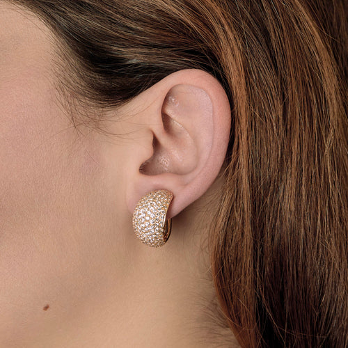 Boucles d'oreilles Boucles d’oreilles vintage à clip en or 18 carats et diamants 58 Facettes BO/250032