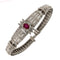 Bracelet Bracciale en platine - Rubis ovale et diamants 4,22 ct 58 Facettes G3901