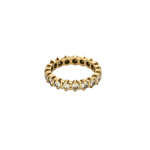 Bague 52 Alliance américaine - Bague en or jaune 18 carats et diamants 58 Facettes BO/250066