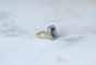 Bague 53 Bague Pompadour de fiançailles saphir de Ceylan et diamants en or jaune 18 kt 58 Facettes