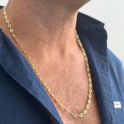 Collier Collier maille marine unisexe en or jaune 18 ct 58 Facettes 36379
