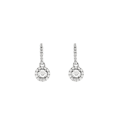 Boucles d'oreilles Boucles d’oreilles en or blanc 18 carats et diamants 58 Facettes BO/250054