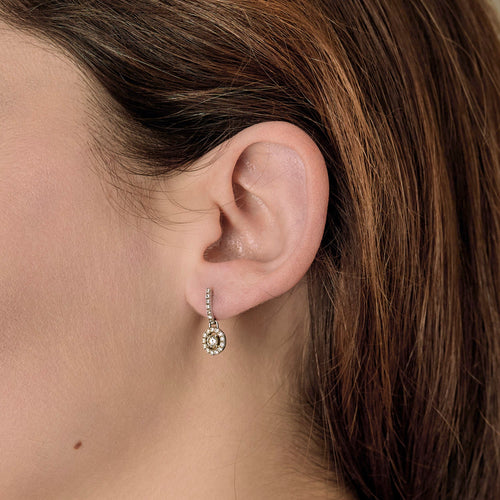 Boucles d'oreilles Boucles d’oreilles en or blanc 18 carats et diamants 58 Facettes BO/250054