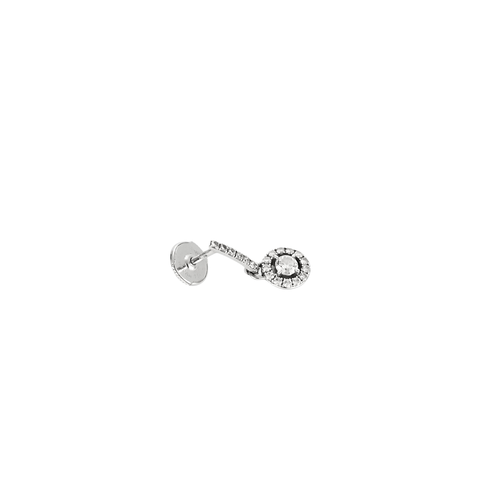 Boucles d'oreilles Boucles d’oreilles en or blanc 18 carats et diamants 58 Facettes BO/250054