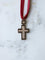 Pendentif Croix ancienne - Pendentif en or jaune 18 ct, argent, diamants et émail noir 58 Facettes