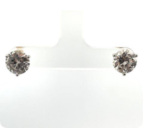 Boucles d'oreilles Levanne - Boucles d'oreilles puces en diamants naturels 58 Facettes UN0125