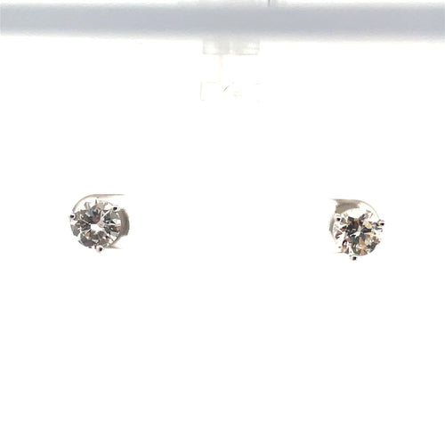 Boucles d'oreilles Boucles d’oreilles puces - Diamants naturels taille brillant ronds 58 Facettes UN0125