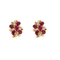 Boucles d'oreilles Boucles d’oreilles clip - Motif floral en or jaune, rubis et diamants 58 Facettes BO/250060