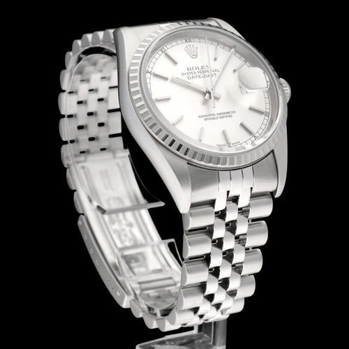 Montre Rolex Datejust 16220 - Montre 36 mm en acier (2002) avec boîte et papiers 58 Facettes ROL/DJ1/1325