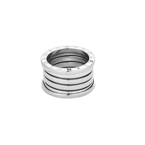 Bague 53 Bvlgari B.Zero1 - Bague quatre rangs en or blanc 18 carats 58 Facettes BO/250028