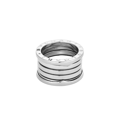 Bague 53 Bvlgari B.Zero1 - Bague quatre rangs en or blanc 18 carats 58 Facettes BO/250028