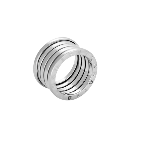 Bague 53 Bvlgari B.Zero1 - Bague quatre rangs en or blanc 18 carats 58 Facettes BO/250028