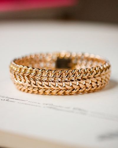Bracelet Bracelet maille américaine en or rose 750 58 Facettes A12025