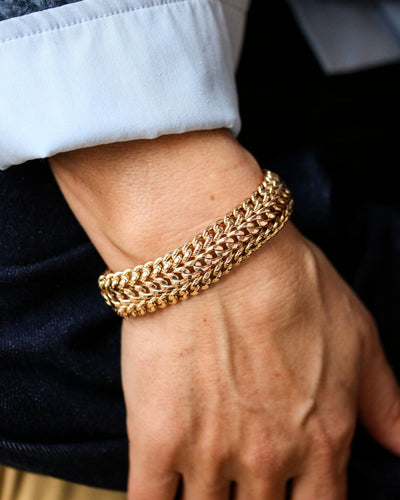 Bracelet Bracelet maille américaine en or rose 750 58 Facettes A12025