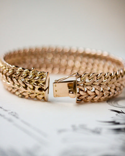 Bracelet Bracelet maille américaine en or rose 750 58 Facettes A12025