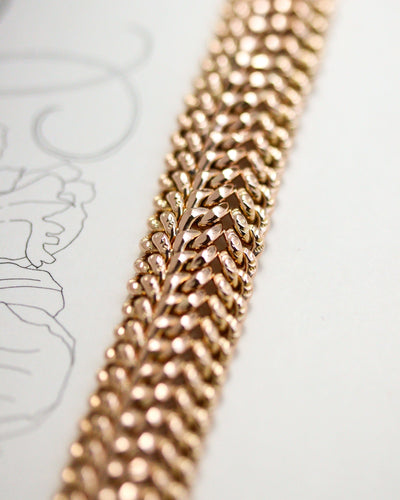Bracelet Bracelet maille américaine en or rose 750 58 Facettes A12025