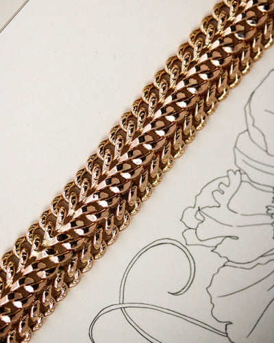 Bracelet Bracelet maille américaine en or rose 750 58 Facettes A12025
