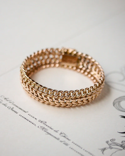Bracelet Bracelet maille américaine en or rose 750 58 Facettes A12025