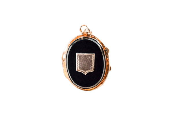 Pendentif Médaillon - Pendentif ouvrant en or jaune 18 carats et onyx 58 Facettes 3903