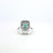 Bague 54 Bague - en or blanc 18 ct avec émeraude et diamants 58 Facettes