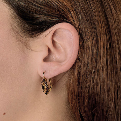 Boucles d'oreilles Boucles d’oreilles - Or jaune 18 carats et grenats 58 Facettes BO/250040