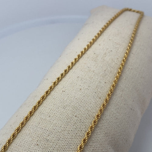 Collier Collier maille corde en or jaune 18K 11,13 g 58 Facettes 250189
