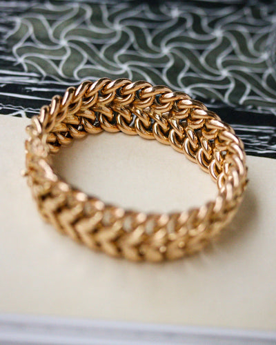 Bracelet Bracelet maille américaine en or rose 750 58 Facettes A12004