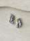 Boucles d'oreilles Boucles d’oreilles rétro plume en or blanc 18 ct, platine et diamants 58 Facettes