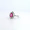 Bague 55 Bague en or blanc 18 K avec tourmaline rose et diamants 58 Facettes