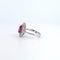 Bague 55 Bague en or blanc 18 K avec tourmaline rose et diamants 58 Facettes